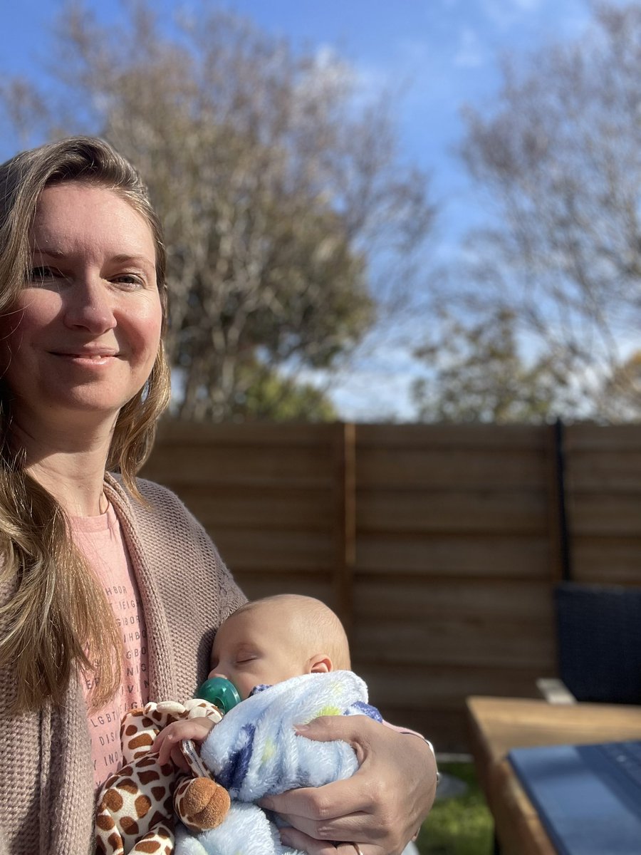 Content creation day for my business. It is beautiful outside, had my coffee, &amp; snuggly with my silent business partner. 
I soft launched my business, Adjust The Angle. More info to come on education services for teachers &amp; parents. Pic of my new adventure as a business owner. 🌻