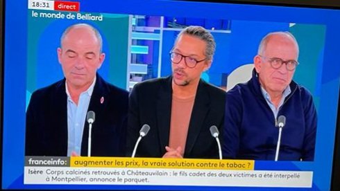 En direct sur <a href="/franceinfo/">franceinfo</a>, <a href="/PHILIPPECOY/">Philippe Coy 🇺🇦</a> et <a href="/couteronjp/">Couteron</a> débattent du plan de lutte contre le #tabac

Entre inefficacité et incohérence, la fiscalité du #tabac et le ciblage de la #vape sonnent comme un injustice pour le réseau des #buralistes

D'où l'importance d'agir à l'échelle