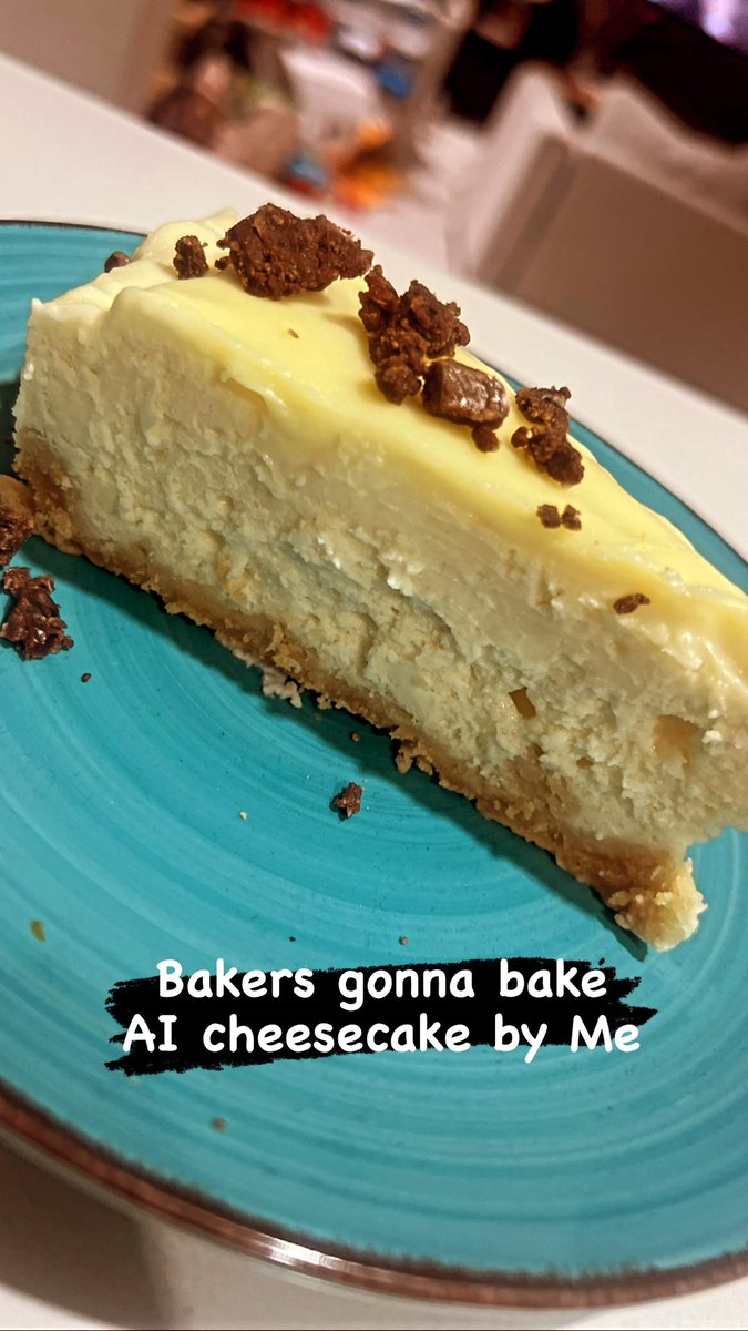 simonpiekarz's tweet photo. Wondering how x platform will handle my AI cheesecake, made by Kitchen+AI :)) not very professional content but, as Elon said it’s the truth :D #ai https://t.co/mwBEJ47Q2n