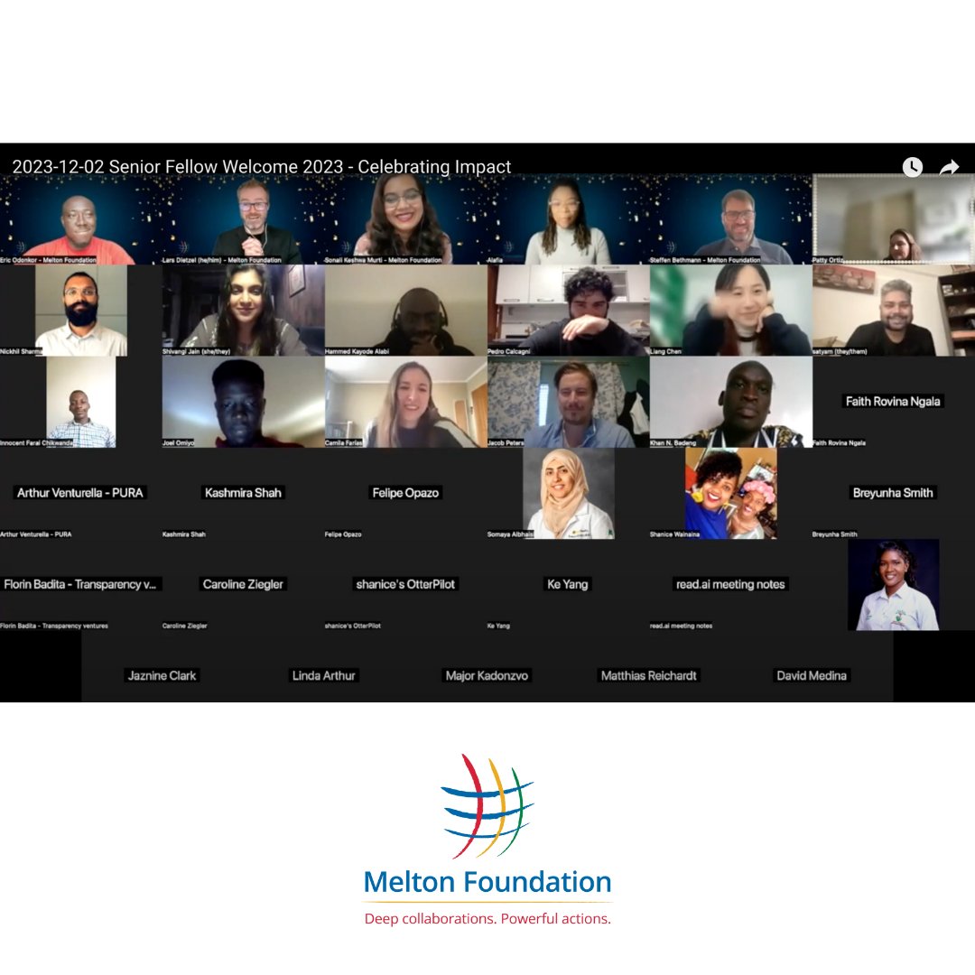 MFGlobalCitizen's tweet photo. 🌍✨ Welcome, dear Melton Fellows graduating from the #GlobalSolversAccelerator and #GlobalCitizenshipLearningProgram 2023, to the esteemed and life-long Senior Melton Fellowship! 🌟
#IAmAMeltonFellow #WhatMeltonFellowsDo #GlobalCitizenship #DeepCollaborations #PowerfulActions https://t.co/7QNr0lhbEO