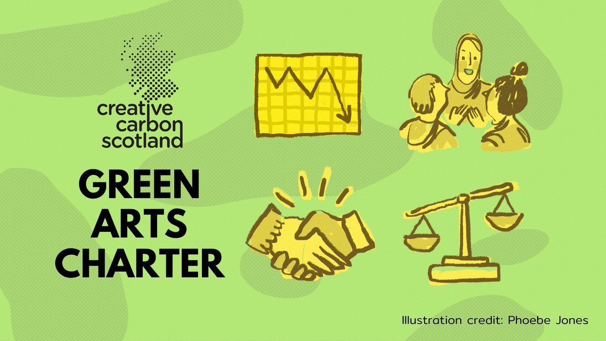 Thug sinne ar taic ris a' chairt. An toir sibhse?
We have signed the Green Arts Charter, will you?

buff.ly/49XbhcC  

The Green Arts Initiative have been working to co-create a green charter for cultural organisations in Scotland 

#GreenArtsCharter #ClimateNeedsCulture