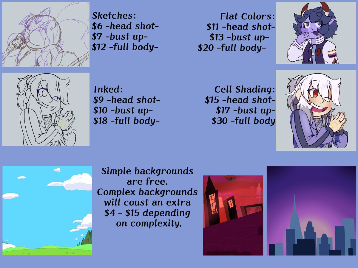 Chasm_art_Azh's tweet image. Reposting my Commission sheet. I fixed the glaring errors that I saw on it. 
#ArtistOnTwitter #comissionsopen #artist