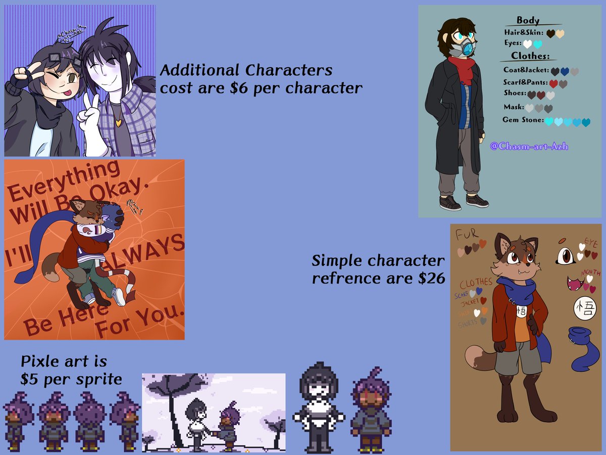 Chasm_art_Azh's tweet image. Reposting my Commission sheet. I fixed the glaring errors that I saw on it. 
#ArtistOnTwitter #comissionsopen #artist