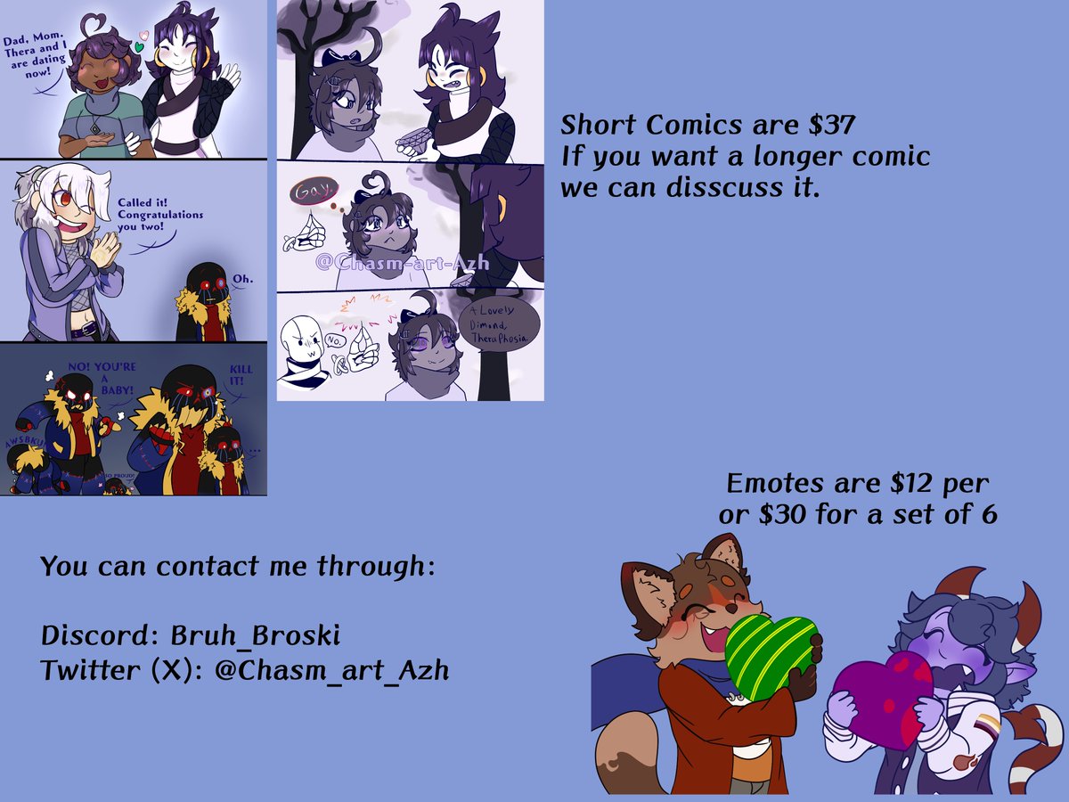 Chasm_art_Azh's tweet image. Reposting my Commission sheet. I fixed the glaring errors that I saw on it. 
#ArtistOnTwitter #comissionsopen #artist