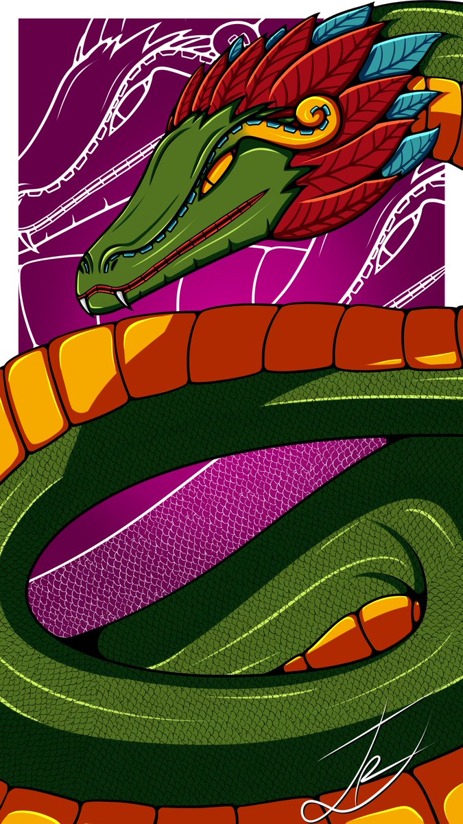El_Drago_Brujo's tweet photo. Por fin me animé a hacer un dibujo del gran Quetzalcóatl, espero que sea de su agrado.
#digitalart #quetzalcóatl #diosazteca #serpienteemplumada https://t.co/PNopwVpc8m
