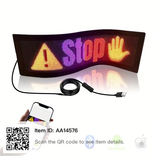 Scrolling Advertising LED Signs, Programmable Led Panel, APP📲 Control With BT Connection, Scrolling Message 📟Board For Store🏪 Car🚘 Bar🍸Hotel🏩. #ADS #STORE #CAR #BARS #BUSINESS #HOLIDAY #APP
 share.temu.com/JNkrkZTce8A