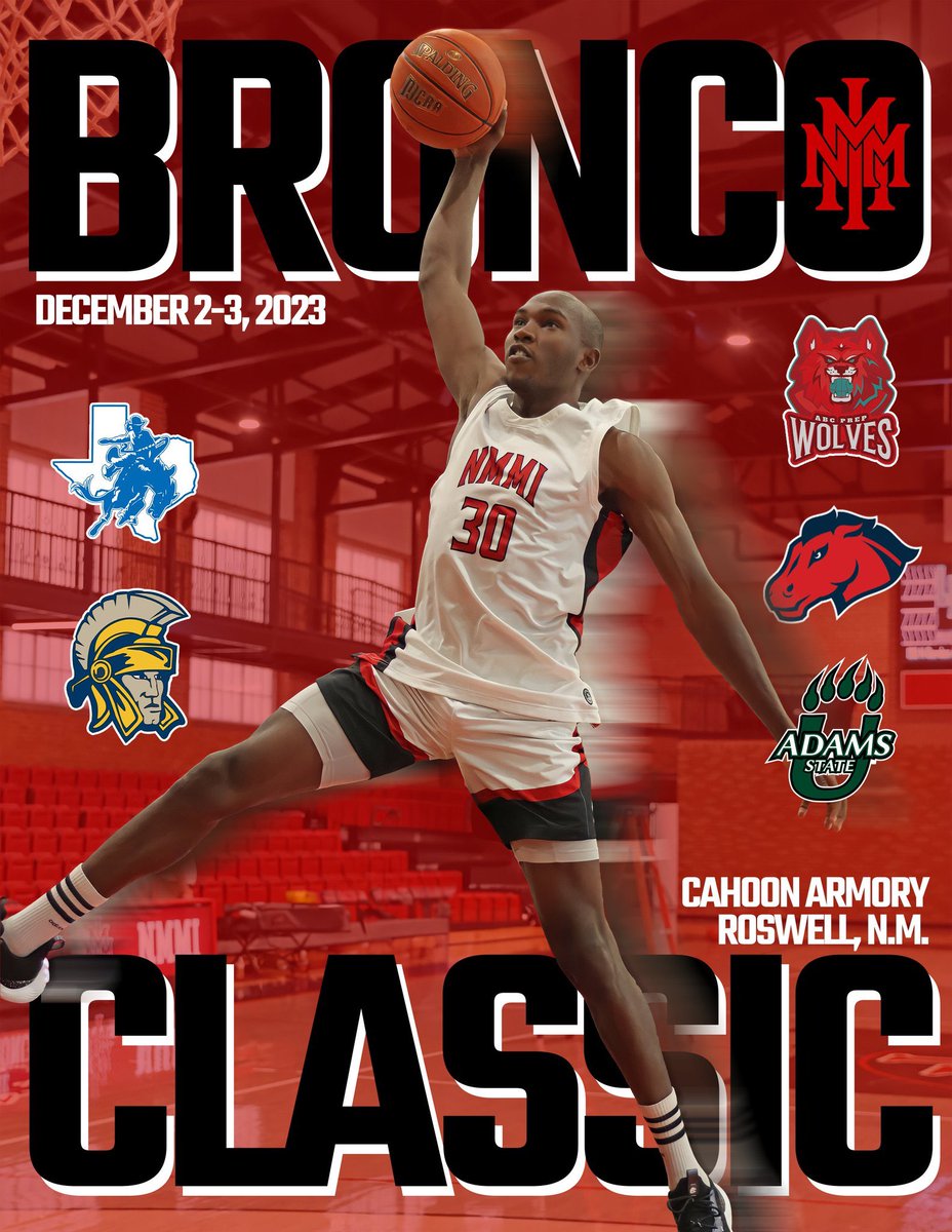 CoachHoffSMCC's tweet photo. 🐎🚨🏀 Bronco Classic 🏀🚨🐎

🆚 College of the Southwest JV
🗓️ December 2nd
⏰ 6:00 PM MST
📍 Cahoon Armory
🖥️ https://t.co/R26zEO2R8M https://t.co/H6amaPO5LC