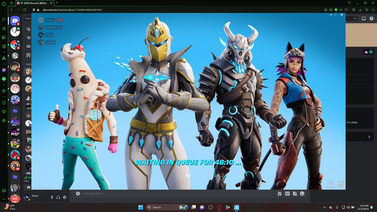 Isaaclcok's tweet photo. @FortniteGame why yall CRASH ME and give me and HOUR QUEUE BRUH, IV BEEN WAITING FOR LIKE 20 MINUTESD😭😭😭😭 #FortniteChapter5 #FortniteBigBang https://t.co/uu5FHVVbkF