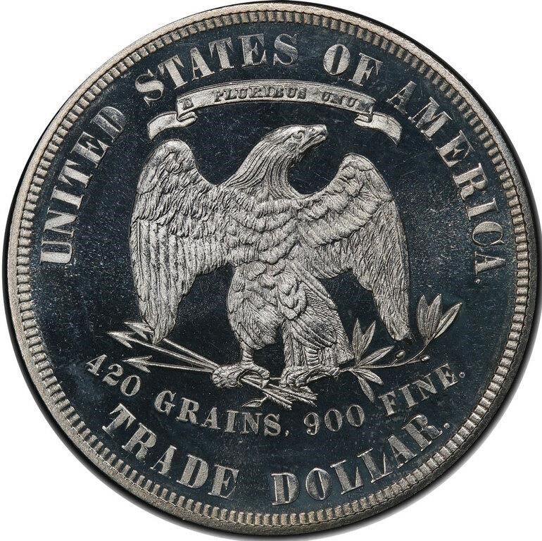 In Regency 62 we have a pair of exquisite proof trade dollars! Both these coins grade PR66+ Cameo by PCGS, and both come CAC approved! Don't miss out! Register for RA62 today! buff.ly/3R32EWJ