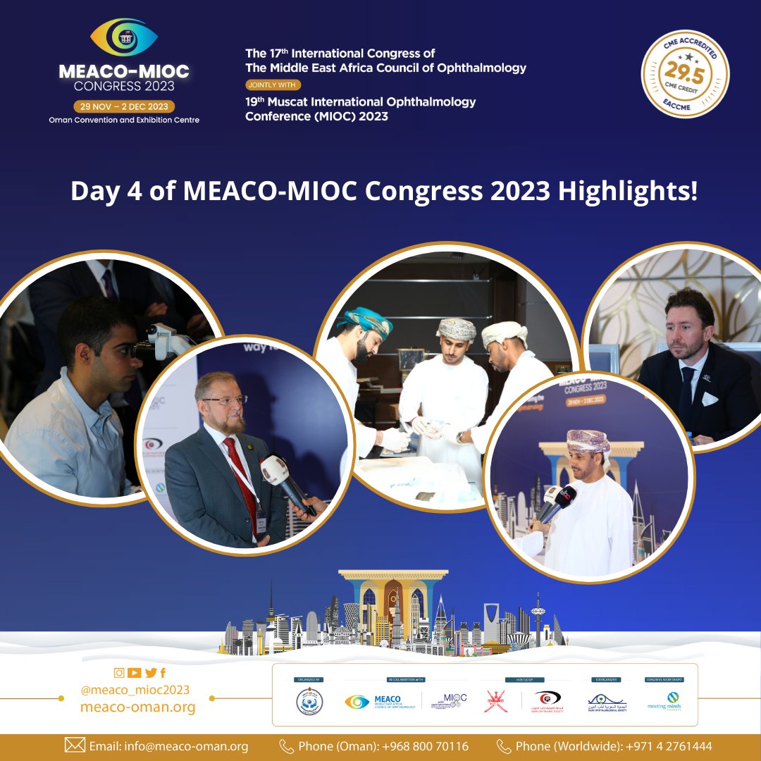 Immerse yourself in Day 4 highlights of the MEACO-MIOC Congress 2023! #optometry #ophthalmology #ophthalmologist #meaco_mioc_2023 #Meaco #healthcare #eyedoctor #middleeast #oman #experienceoman