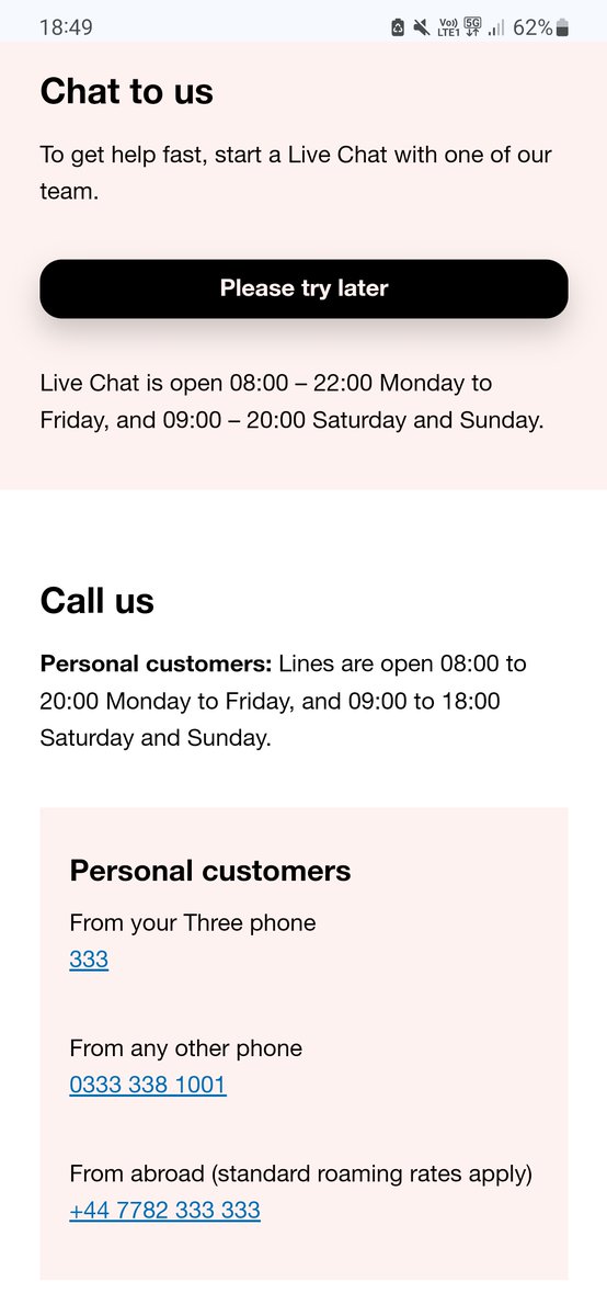 jfullard82's tweet photo. @ThreeUK Trying to contact you is also impossible https://t.co/uHWGM9A65I