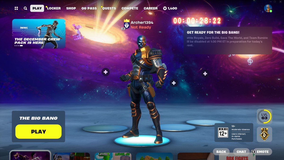 Kathiravan1394's tweet photo. @FortniteStatus @FortniteGame I logged in an hour back fro my PC, when I tried to play Big Bang eventthe ge got crashed and when I relaunched the game, The wait time was more than an hour 😒😒😡 https://t.co/6zAE1nAWNz