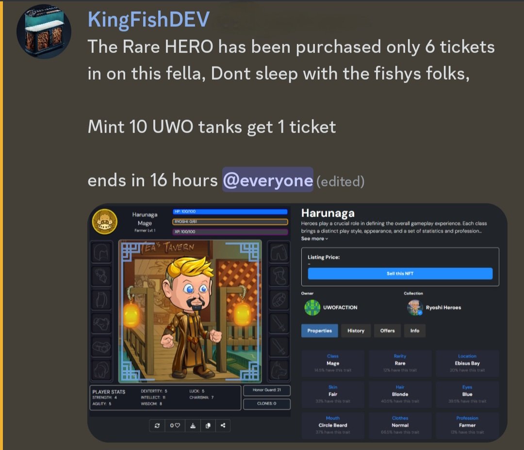 🐠 #Mint Under Water Oasis Aquarium #NFTs and immerse yourself in creativity! 🎨

✅️ Join the mint for an exclusive opportunity to own a piece of aquatic art &amp; #Earning!!🔥💰 

MINT 
lnk.bio/UWO-

#TimeDAPP #cronosNFT #crofam #CronosChain #NFTCommunity