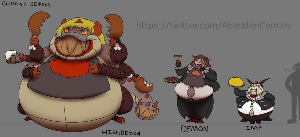 AbaddonComics's tweet photo. Gluttony demons
https://t.co/tYUSD10wfQ

General look of the gluttony demons, may have some variations but keeps the some traits. https://t.co/NTlux6NiMH