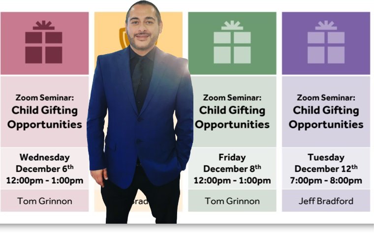 If your thinking of a Christmas gift for a child, consider giving them a Kids Legacy policy through New York Life that will give them a head start in life and a fortune throughout the years that will last a lifetime. Get in touch with me to register for upcoming zoom seminars.