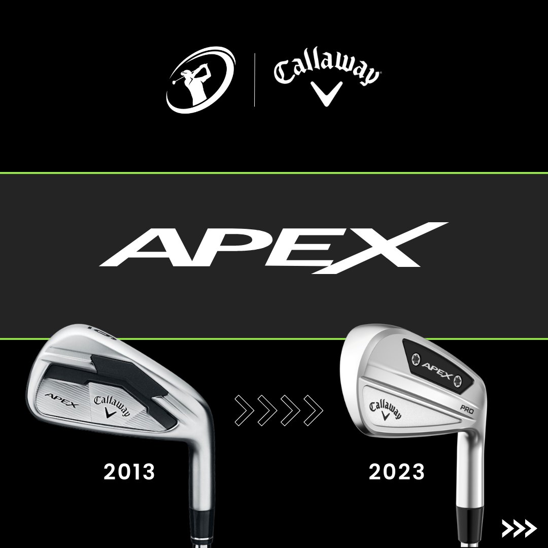 clubchampmedia's tweet photo. (Post 1/2) The Apex Iron is a signature line from @CallawayGolf! Swipe to see the history of one of Callaway's best-performing irons. Have you played them?
#ApexIron #CallawayGolf #GolfEvolution https://t.co/GoebzRGQwX