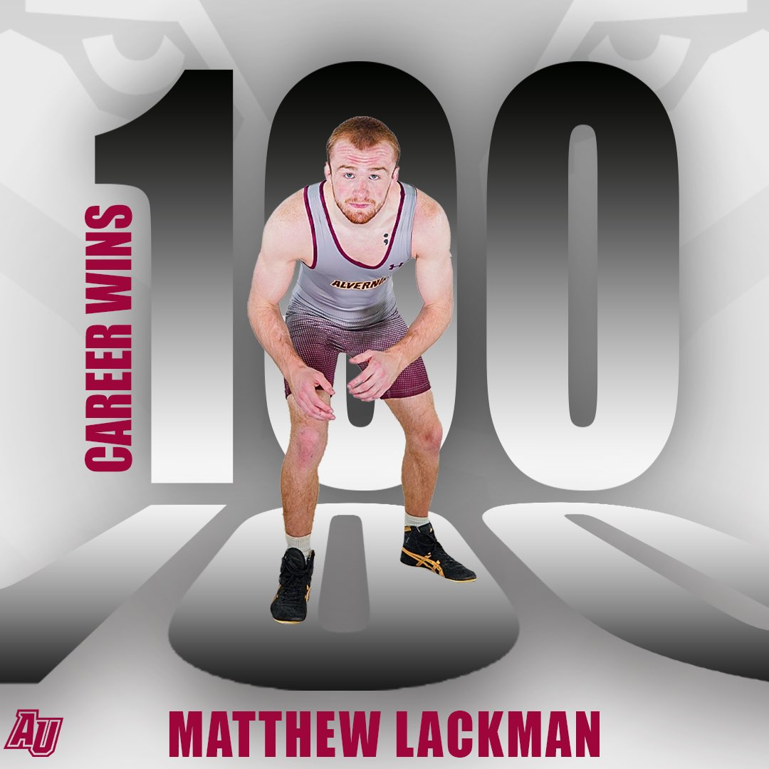 VernAthletics's tweet photo. With his win in the championship bout at the Messiah Petrofes Invitational, Matthew Lackman has become the first wrestler in program history to reach 100 career wins! Congrats Matt! https://t.co/z0zTTfKQUH