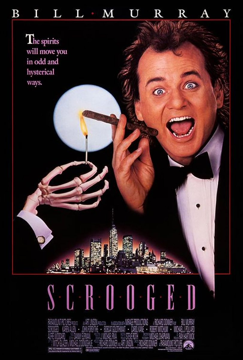 'It's Christmas Eve! It's the one night of the year when we all act a little nicer, we smile a little easier, we cheer a little more' @Hollywdbabylon are rounding off #BestMovieYear1988 with SCROOGED on Saturday December 16. 🎟 bit.ly/3uDcIg7