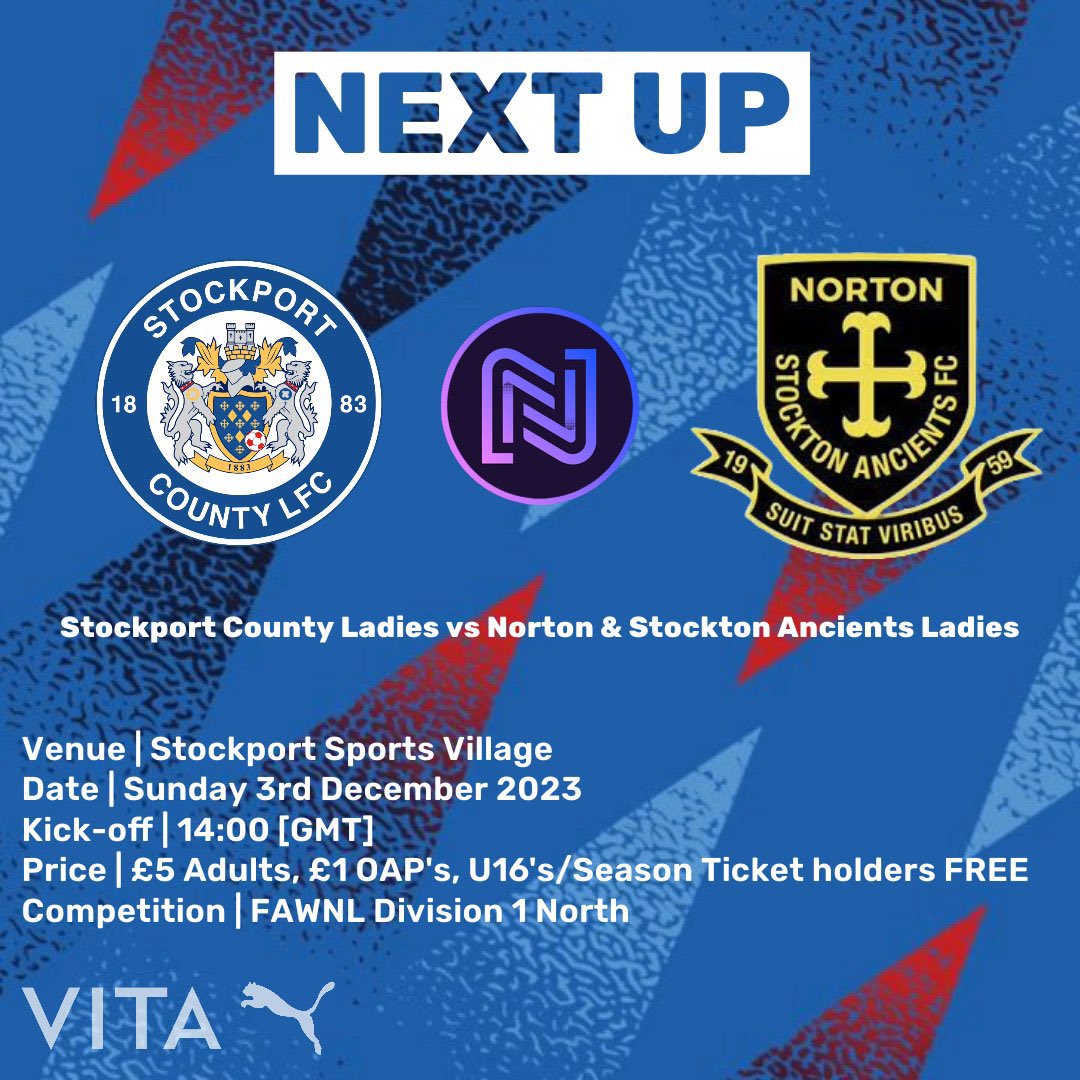 Count down to kick off. The last time to see our ladies in action this year, so get on down to ssv tomorrow to cheer on the team. #stockportcounty #wearenational