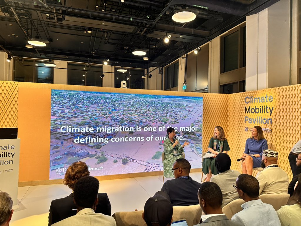 Honored to witness historical launch event at #COP28 where <a href="/UNmigration/">IOM - UN Migration 🇺🇳</a> and <a href="/Microsoft/">Microsoft</a> both signed agreement on transformative data enhancements and innovative tech to support communities on the move. Somalia will be beneficial of this technology. Thanks minister <a href="/KhadijaMakhzumi/">Khadija Mohamed Al-Makhzoumi</a>