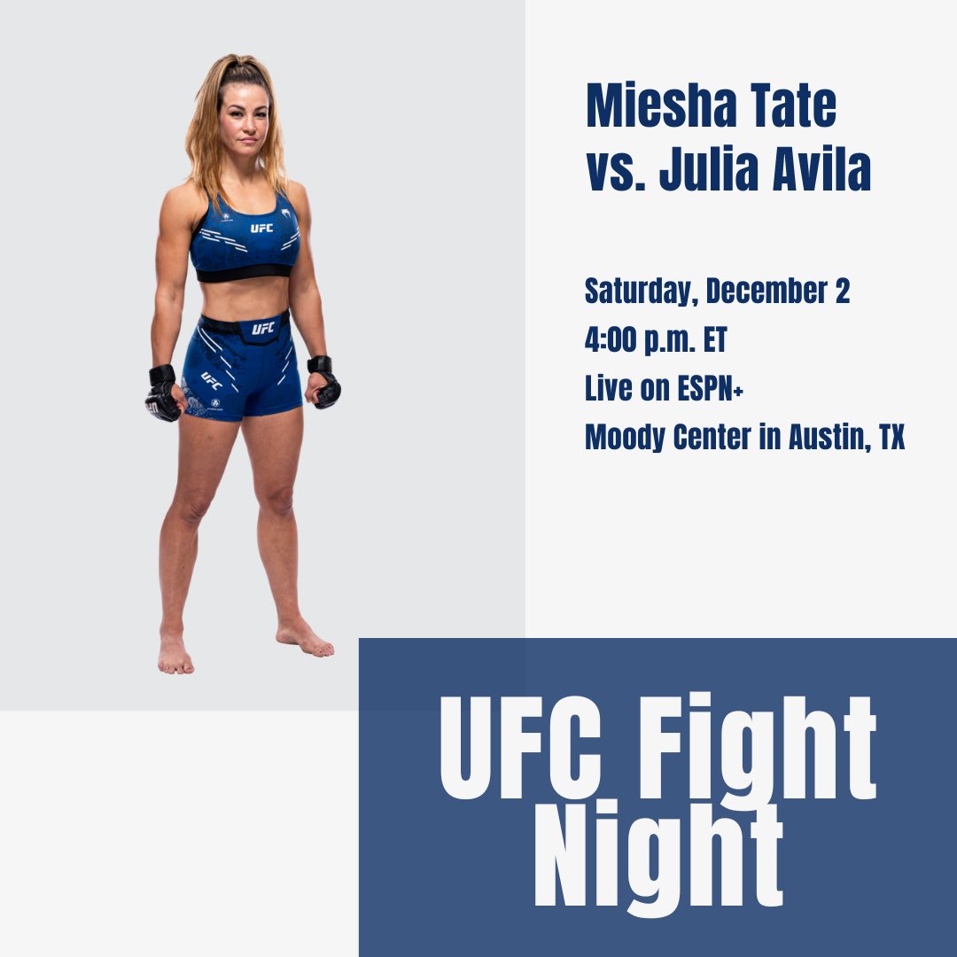 KHIManagement's tweet image. All eyes on @MieshaTate and @ufc! Good luck today!! #TeamKHI