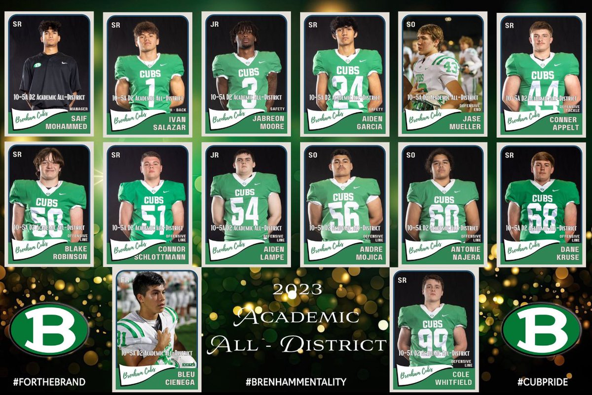 Blessed to be named All District 1st Team Defense and All District Academic #cubpride <a href="/lbcoachyoungs/">Danny Youngs</a> <a href="/BrenhamFootball/">Brenham Cub Football</a> <a href="/BC_RouteDoc/">BC_</a>