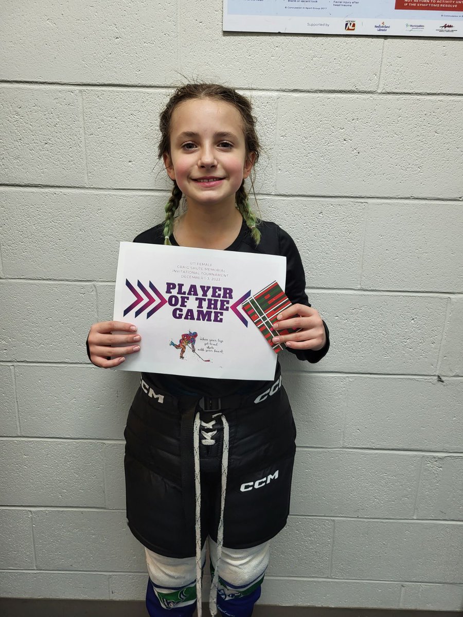 Game 2 for our Gu11 @PmhaWarriors , Golden Jersey goes to Lexi Simmonds and POG went to Darcy Baldwin! Way to go girls!