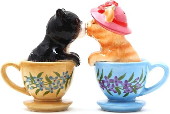 lovesickdoe's tweet photo. us kissing (we are cats in teacups designed to be pepper and salt shakers respectively) https://t.co/xmutOWhdzT