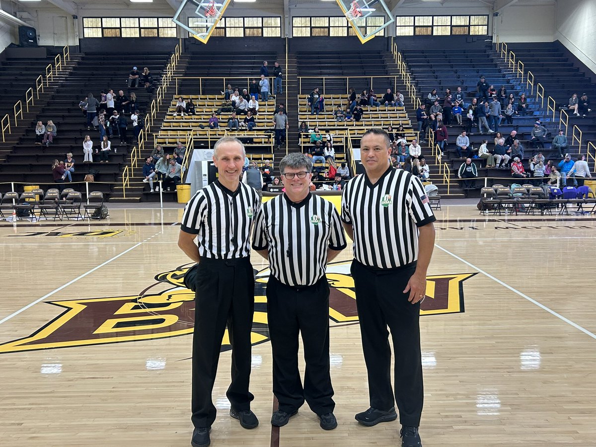 Our officiating crew for game 3!  Thank you for all your hard work all season long!!