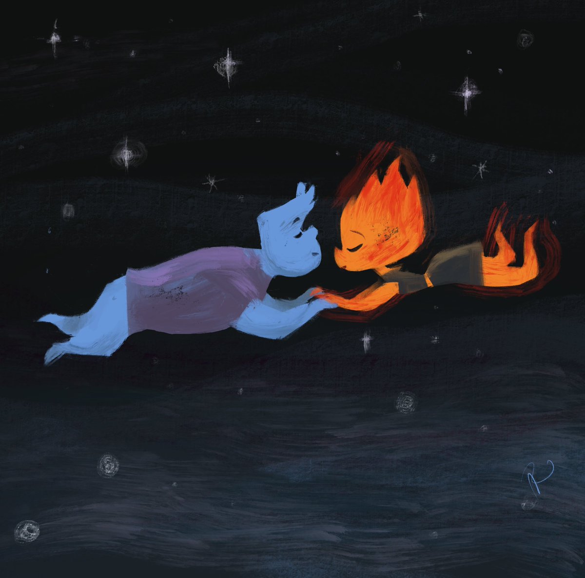Rain1940_art's tweet photo. Floating. #disember #MaryBlair #elemental #wember #pixar #artchallange #procreateart #rain1940_art https://t.co/hCfoiVdmuP