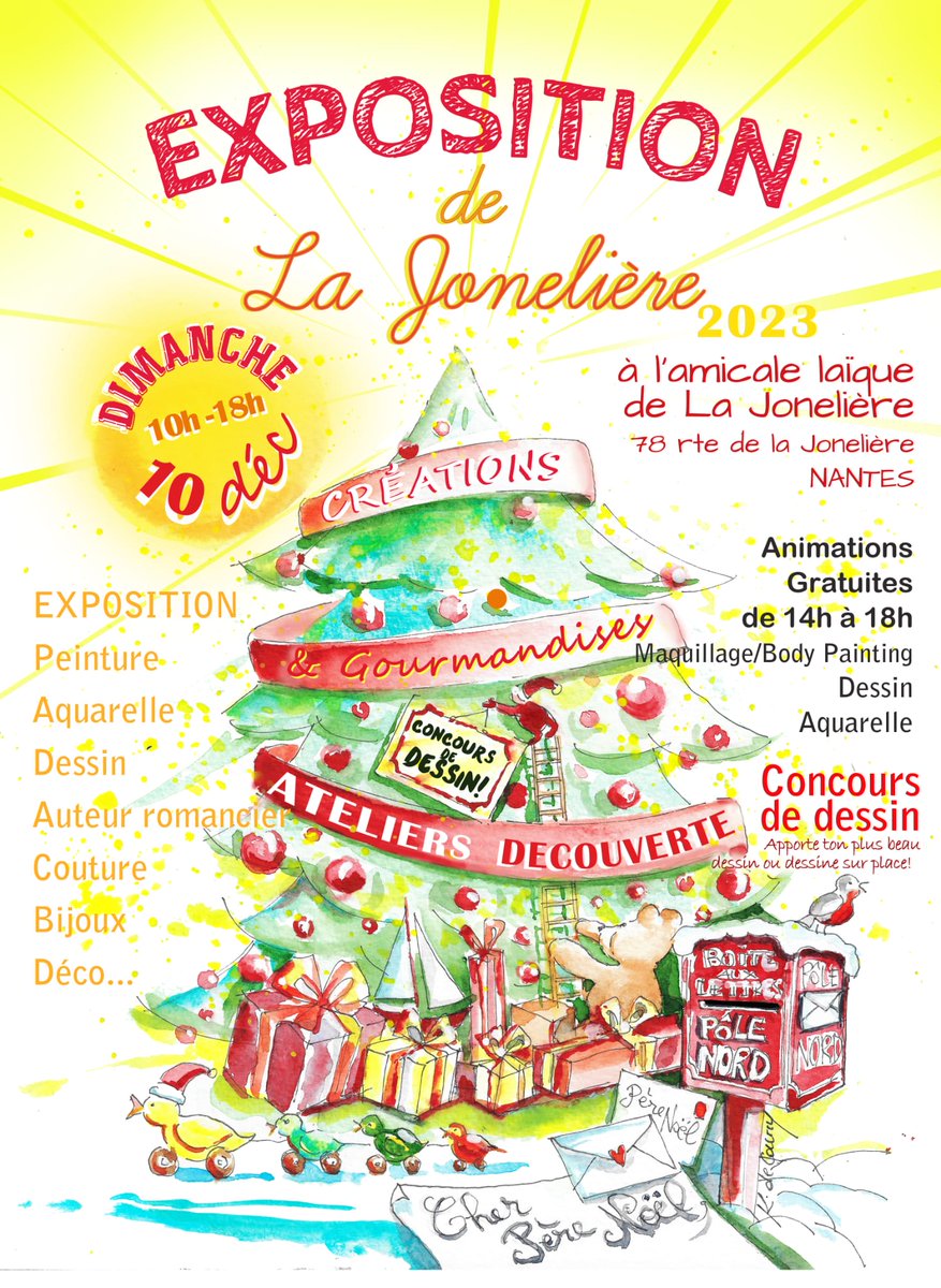 Exposition Amicale Laïque de la Jonelière, dimanche 10 décembre.