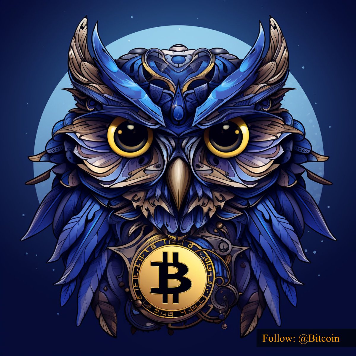 Watch in total calm, a silent witness to the world. In stillness, wisdom grows. #Bitcoin 🦉👀