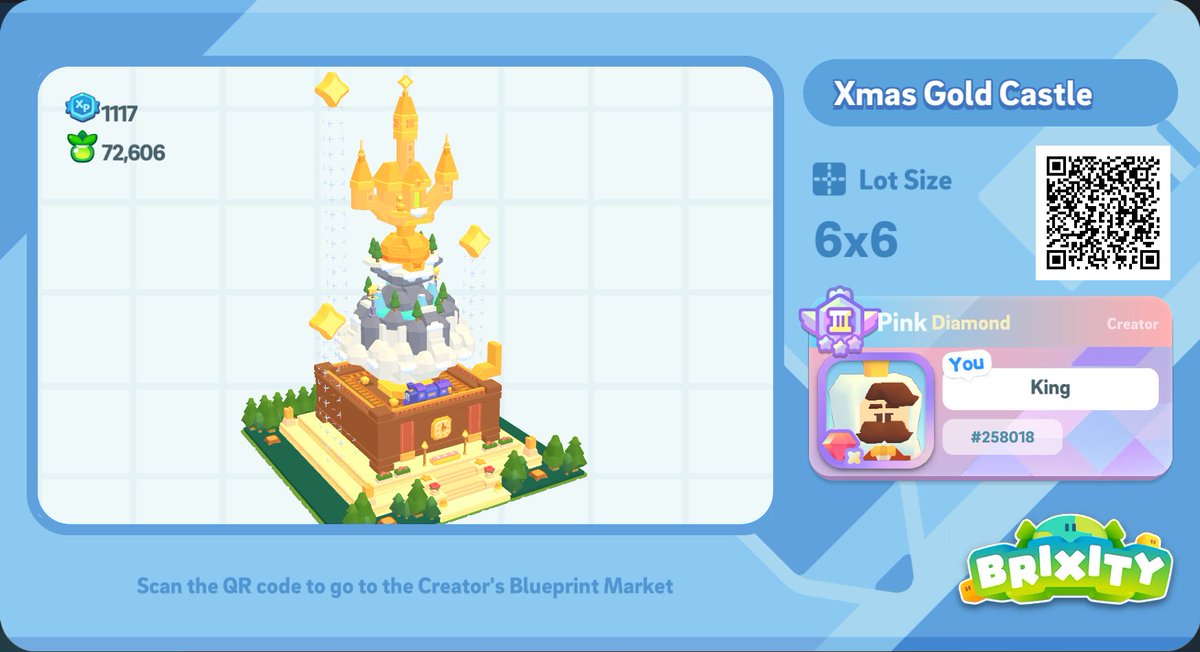 ArtKB67's tweet photo. The gold castle of the king of holiday ! 👑 @playbrixity #BRIXITYHolidayChallenge https://t.co/MIgek9hs8s