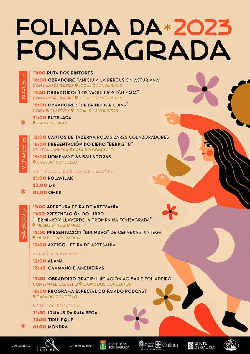 Espectacular programa, Foliada da Fonsagrada 2023! 🌟❤