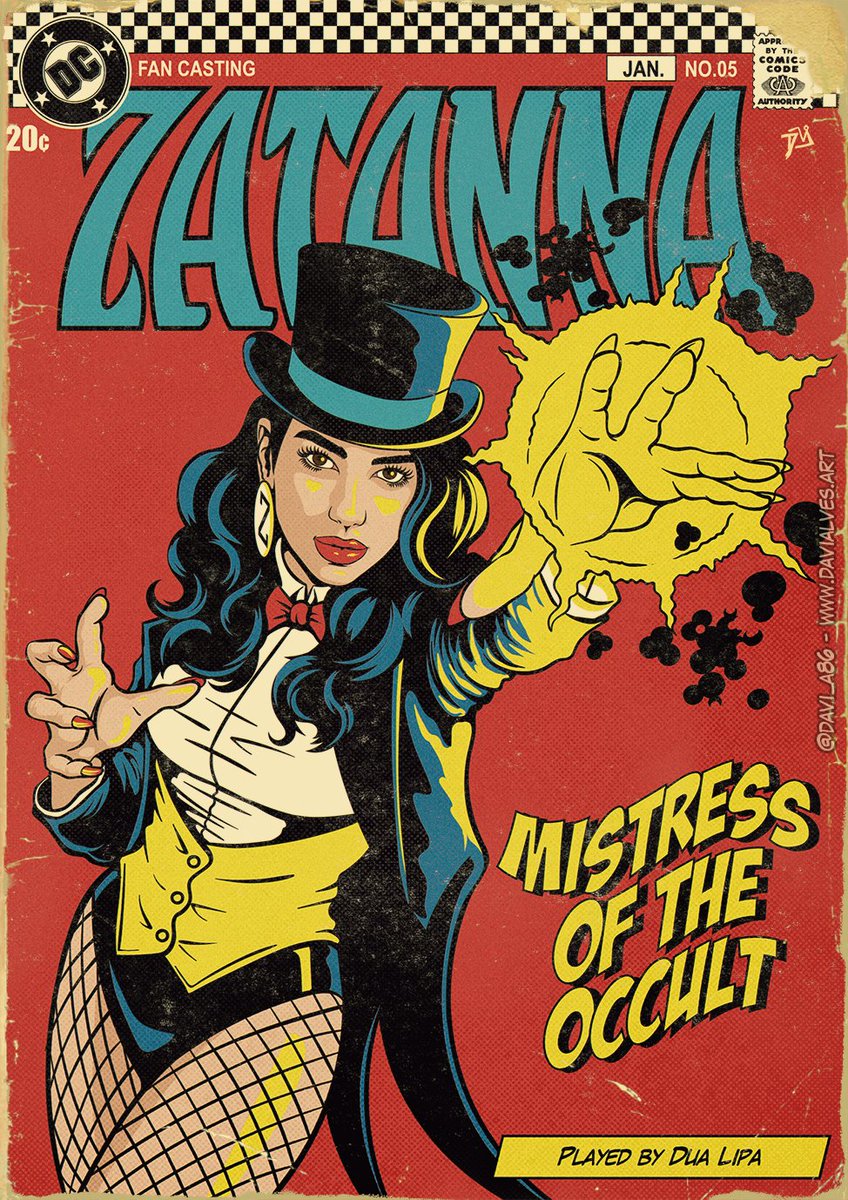 davi_a86's tweet photo. Fan Casting #05: Zatanna
Retro comics cover Art

#dualipa #dccomics https://t.co/sQnUgJ5Jat