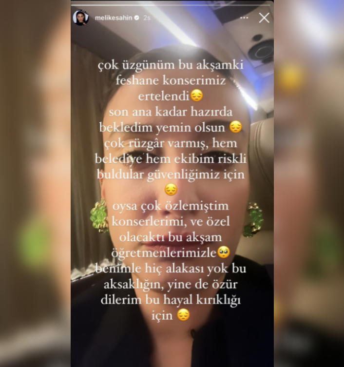 bpthaber's tweet photo. Melike Şahin: "Son ana kadar hazırda bekledim yemin olsun. Çok rüzgar varmış, hem belediye hem ekibim riskli buldular güvenliğimiz için 😔" https://t.co/tDUagPLSIY