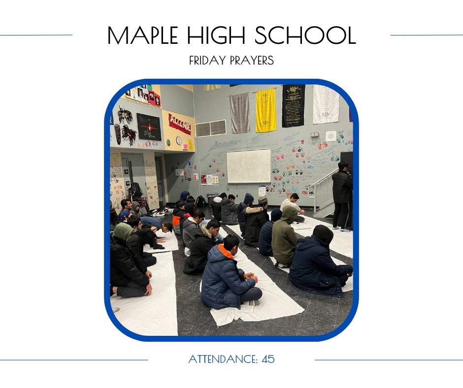 Some highlights of the Friday Prayers being organized by Ahmadiyya Muslim Student Associations in universities and high schools across Canada.

#Ahmadiyya