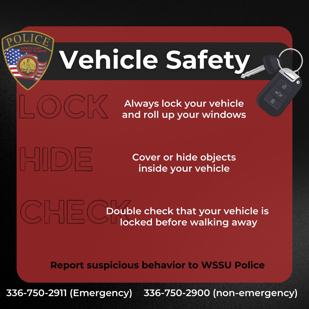 WSSUPolice's tweet photo. Stay RamSafe During the Holidays!! 

#WSSU #Campussafety #151 https://t.co/x3cNxXs3MI