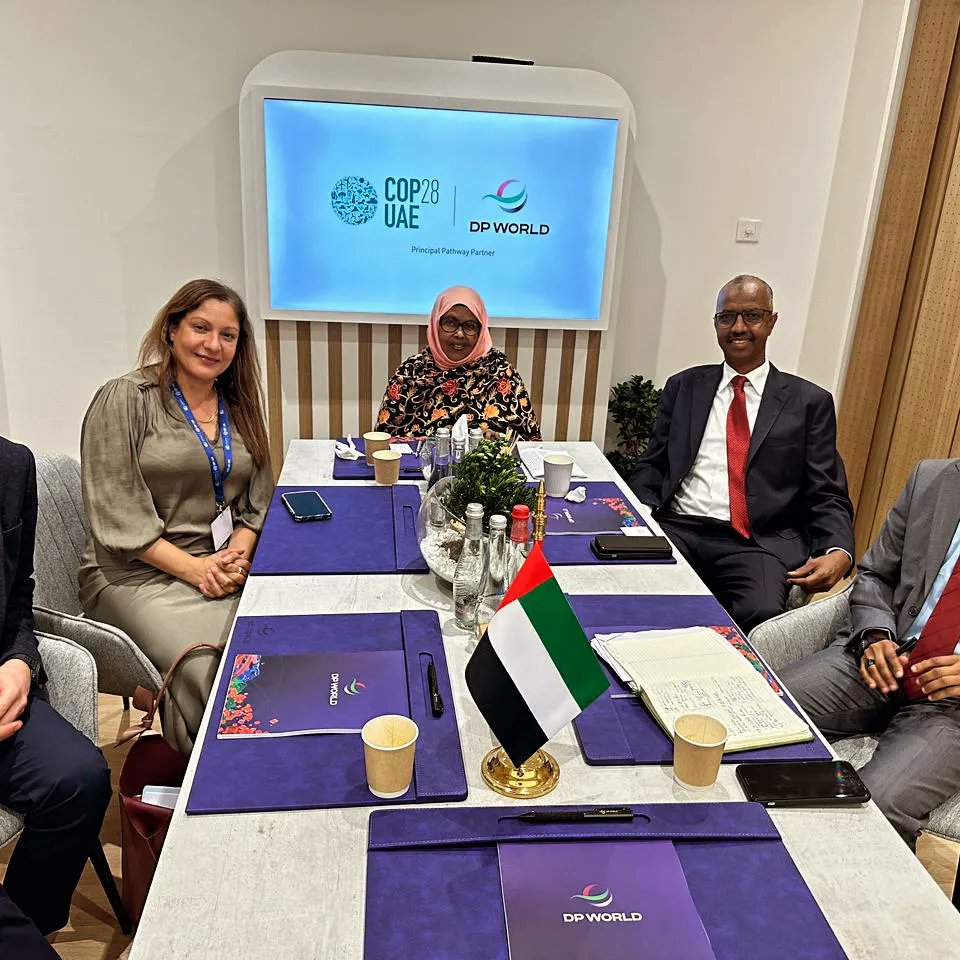 MDuale1's tweet photo. H.E Shukri Haji Ismail Mohamoud’s participation at #COP28 marks a significant moment for the Republic of #Somaliland as she collaborates with global nations, actively discussing essential strategies to combat climate change.  

Minister’s Shukri’s presence at #COP28 underscores Somaliland’s Government’s achievement in joining this global platform, emphasizing the Government’s commitment to advance the country’s renewable energy sector through investment opportunities and information sharing.