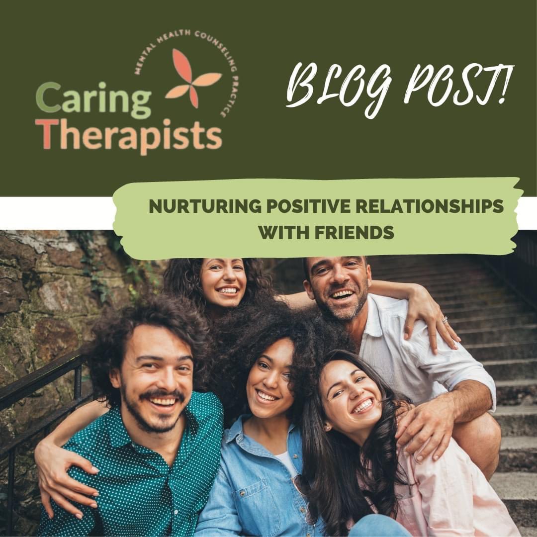 The importance of having positive friendships in your life cannot be overstated. Healthy friendships can help you feel happier 

#therapistnearme #localtherapist #therapist  

caringtherapistsofbroward.com/nurturing-posi…