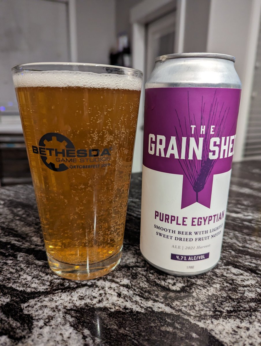 Got my hands on this delicious brew from <a href="/thegrainshed/">thegrainshed</a> 🍻🟪🍻 Delicious beer and baked goods. Will be visiting again really soon. 🥐🍞🥖

#spokanebeer #grainshed #craftbeer #purplegrain