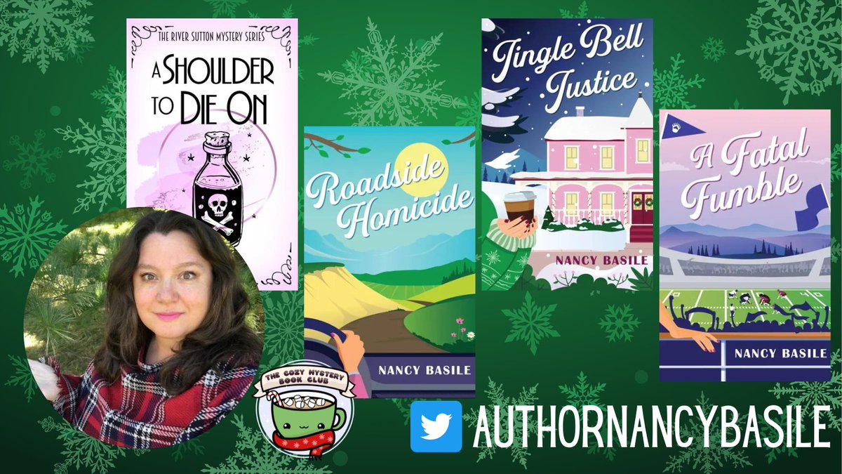 Cozy Mystery Book Club (@cozymysteryclub) on Twitter photo Tweet with Nancy Basile (aka <a href="/authnancybasile/">Nancy Basile, Author</a> here on Twitter) tonight!
#12DaysofCozies Tweet with Nancy Basile (aka <a href="/authnancybasile/">Nancy Basile, Author</a> here on Twitter) tonight!
#12DaysofCozies