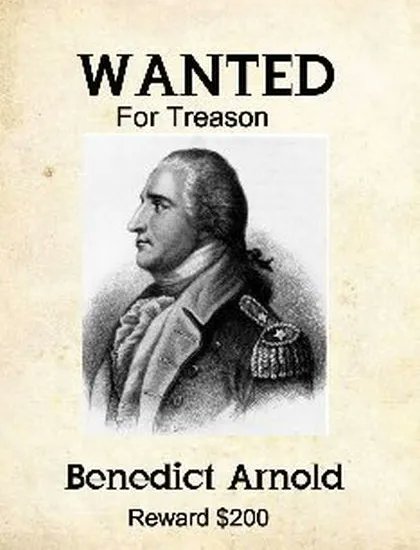 Dear <a href="/BeschlossDC/">Michael Beschloss</a> -Benedict Arnold became shorthand for "traitor" for selling an American battle plan to the Brits &amp; offering them West Point for 10,000 pounds &amp; a British military commission. He was never found guilty of sexually assaulting a woman, stealing top-secret documents