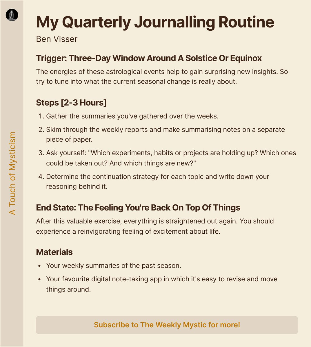 yours2source's tweet image. 📓 My Quarterly Journalling Routine