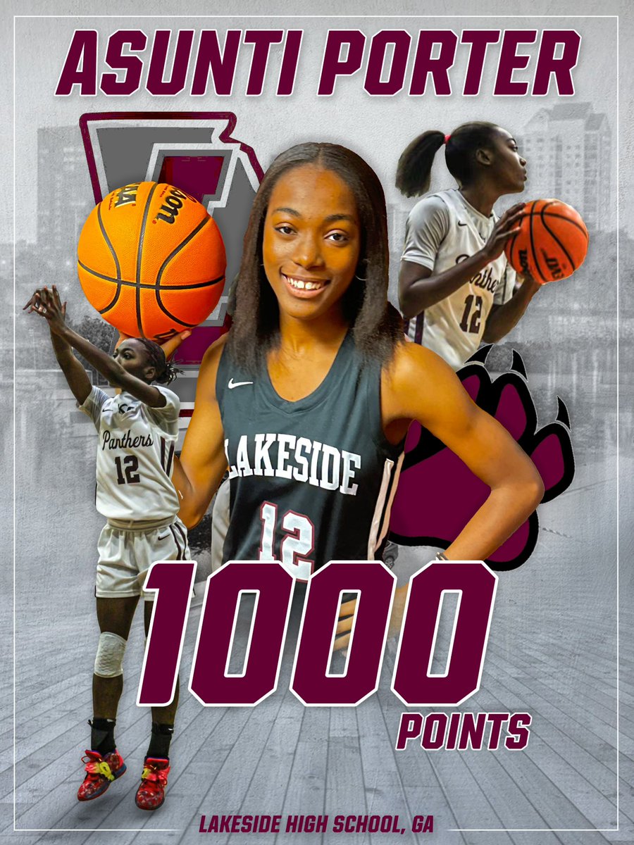 AsuntiP's tweet photo. Beyond blessed to join the 1,000 point club. I thank God for every single trial that I've been through that has led me to this moment. I also thank my parents for helping get this far. I thank my family, friends and all of my coaches for their support! #notdoneyet https://t.co/lF905ffe7x
