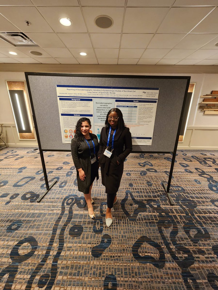 AbioyeOyepejuMD's tweet photo. #PosterTime
Stop by our #NACLC23 poster!
Featuring @KellyMezaMD, my fellow “sciency” but goofy friend that @Florez_Lab gave me☺️💖
Grateful for the evergreen mentorship of Dr. @AnaVManana on this project!
@KellyMezaMD @AnaVManana @NarjustFlorezMD @IASLC https://t.co/OALBbYWbku