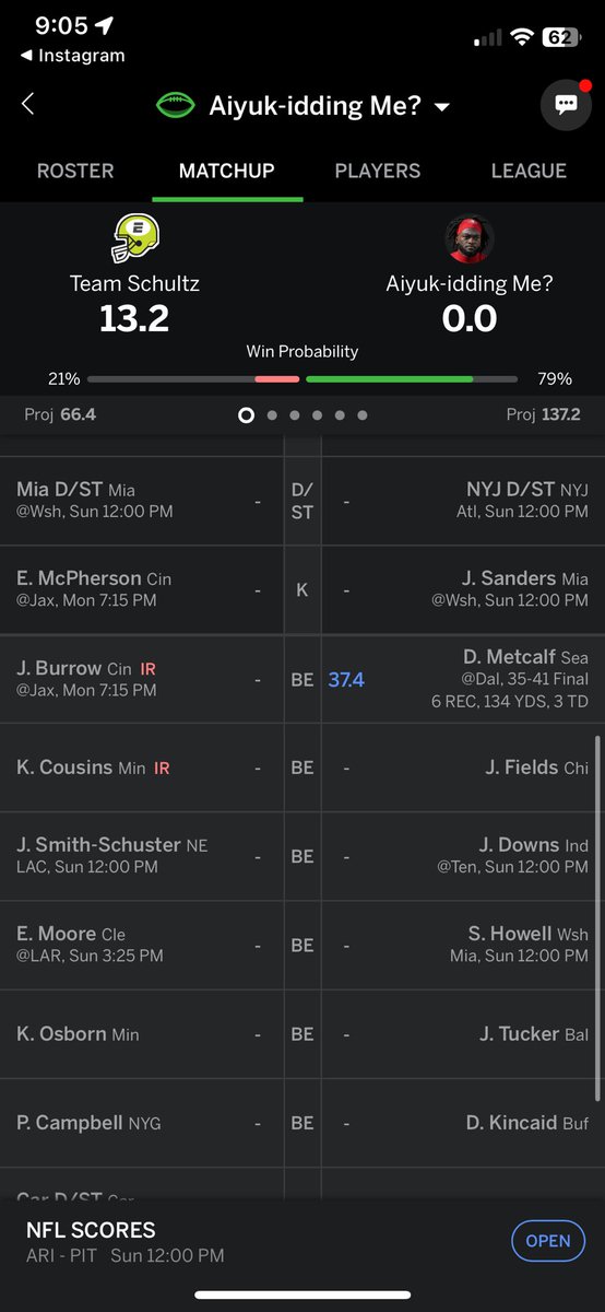Who else benched DK Metcalf this week?😬😬 #FantasyFootball #espn