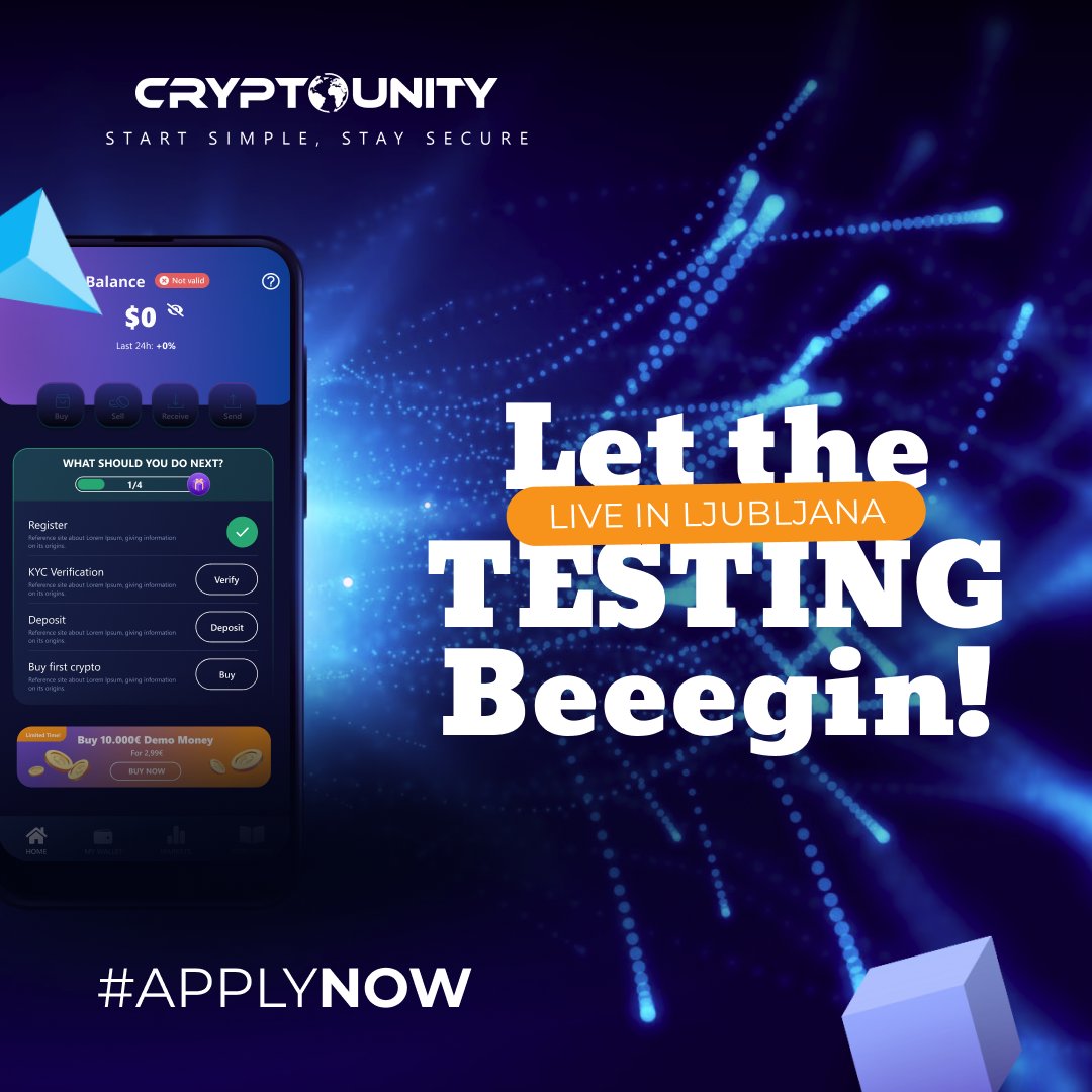 CryptoUnityCUT's tweet photo. 🚀 App Testing Begins: Join Us! 🚀

We're launching the live testing phase of our #app! 📱 Starting with an exclusive event in Ljubljana for $CUT presale buyers. Join us, if you can make it (Dec. 11th)! 🌍

🔗 Apply: https://t.co/UdRtpGv2J5

Be part of shaping our app's #future! https://t.co/2iXlstDPKY