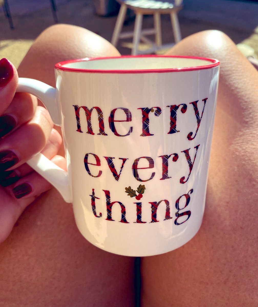 Enjoying a lazy Saturday sipping coffee in the sunshine!☀️☕️❤️🎄
#MerryEverything