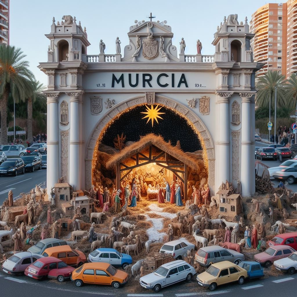 Ataskicomurcia's tweet photo. Imágenes de la inauguración del Belén en Murcia. https://t.co/iNPMmBDtsP
